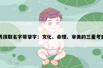 男孩取名字带挚字：文化、命理、审美的三重考量